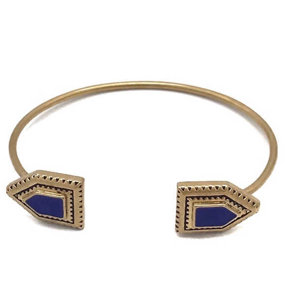 Madewell Blue Angle Cuff Bracelet Gold-Tone - Picture 3 of 6